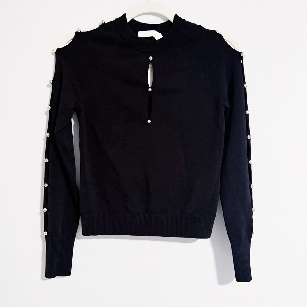 Jonathan Simkhai - Black Cutout Long Sleeve Top